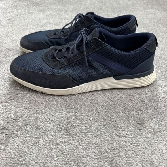 Wolf & Sheperd Crossover Longwing Suede Sneaker Shoes Mens 14M Navy Blue Casual - Picture 2 of 16